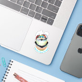 SCUBA Diving Egg Easter Sticker (Laptop met iPhone)