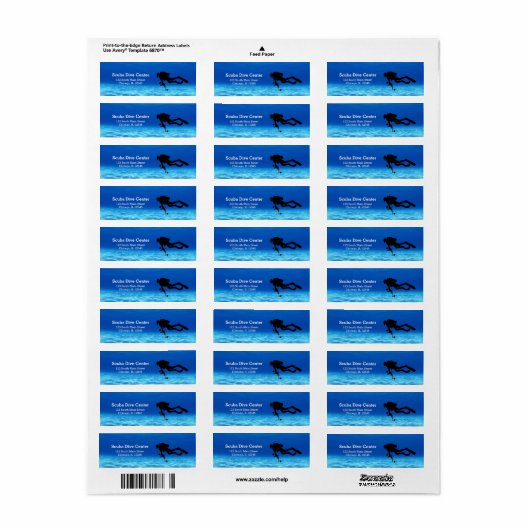Scuba Diving Etiket (Full Sheet)