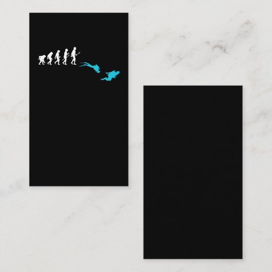Scuba Diving Evolution Diver Visitekaartje (Voorkant / Achterkant)