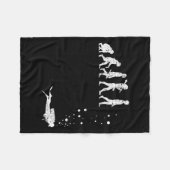 Scuba Diving Evolution Funny Diver Gift Di Fleece Deken (Voorkant (Horizontaal))