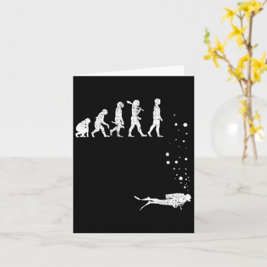  Scuba Diving Evolution Funny Diver Gift Di Kaart (Gele Bloem)