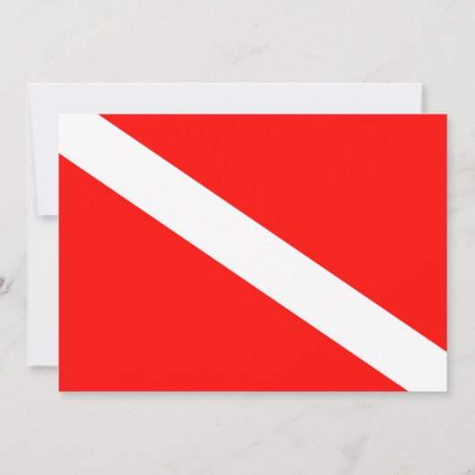 Scuba Diving Flag and Shark Birthday Kaart (Achterkant)