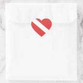 Scuba Diving Flag - Divers Emblem Red White Hart Sticker (Tas)