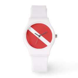 SCUBA DIVING FLAG HORLOGE