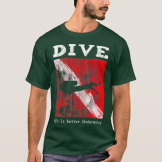 Scuba Diving Flag Life is beter onder water 1 T-shirt