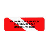 Scuba Diving Flag Return Address Label (Voorkant)
