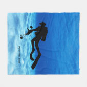 Scuba Diving Fleece Deken (Voorkant (Horizontaal))