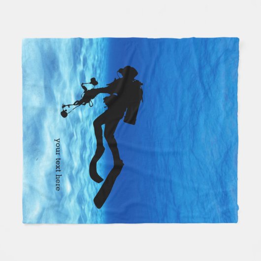 Scuba Diving Fleece Deken (Voorkant (Horizontaal))