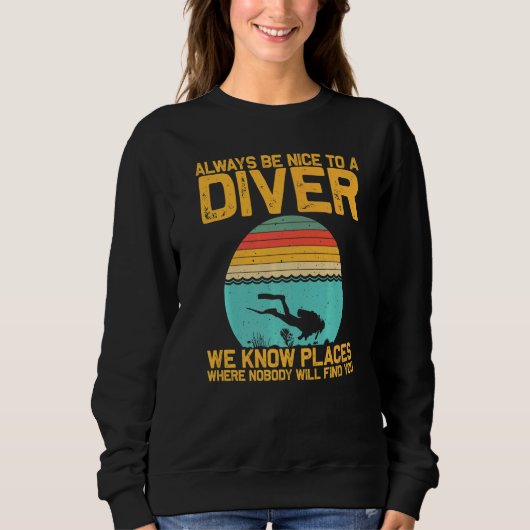 Scuba Diving For Men Women Underwater Divers Trui (Voorkant)