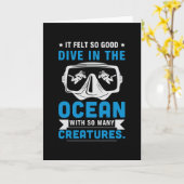 Scuba Diving Funny Dive Slogan Kaart (Gele Bloem)