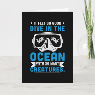 Scuba Diving Funny Dive Slogan Kaart
