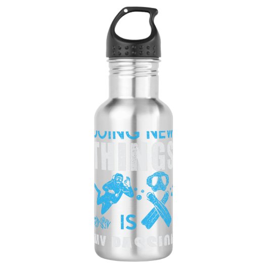 Scuba Diving Funny Dive Slogan Waterfles (Voorkant)