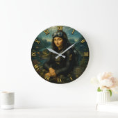 Scuba Diving Funny Mona Lisa Underwater Adventure  Grote Klok (Huis)