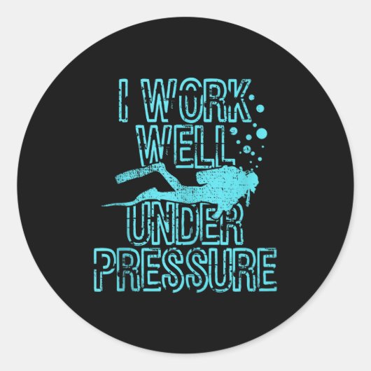 Scuba Diving - Funny Scuba Diver Gift Tank Top  Ronde Sticker (Voorkant)