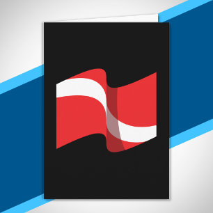 Scuba Diving Gift - Diver Down Flag - Scuba Diver Kaart