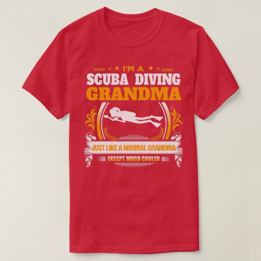 Scuba Diving Grandma Kerstmis Gift of Birthday Pr T-shirt (Design voorkant)