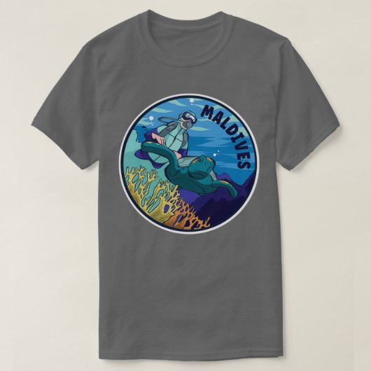 Scuba Diving In Maldives T-shirt (Design voorkant)