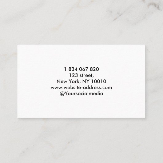 Scuba diving Instructor Visitekaartje (Achterkant)