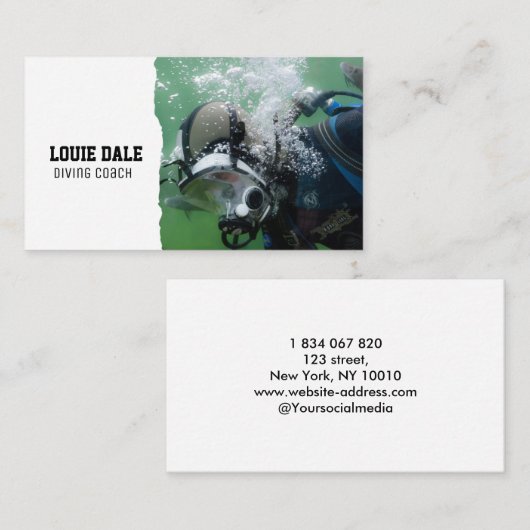 Scuba diving Instructor Visitekaartje (Voorkant / Achterkant)