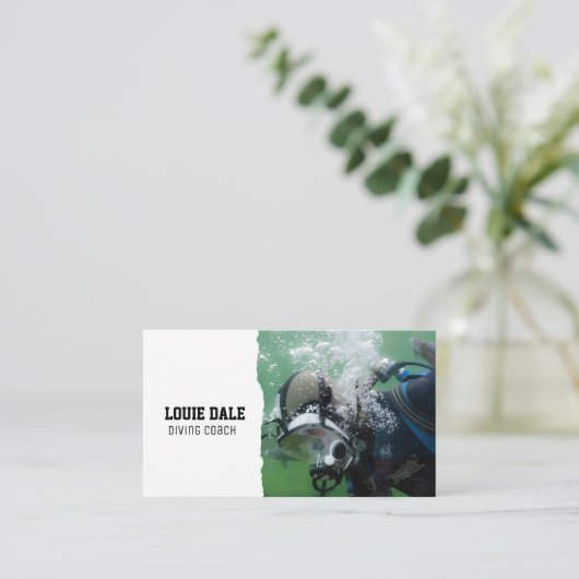 Scuba diving Instructor Visitekaartje (Staand voorkant)