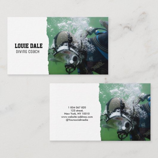 Scuba diving Instructor Visitekaartje (Voorkant / Achterkant)
