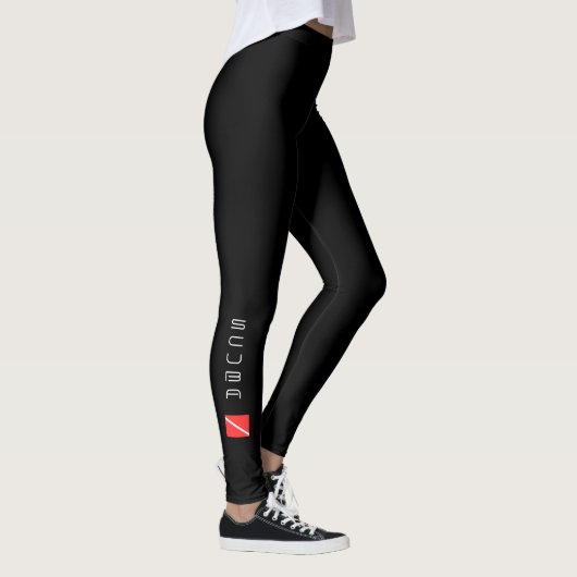 SCUBA DIVING LEGGINGS, CUSTOM SCUBA DIVERS GIFT LEGGINGS (Rechts)