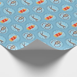 Scuba Diving Pattern - Cute Scuba Theme Cadeaupapier