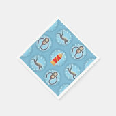 Scuba Diving Pattern - Cute Scuba Theme Servet (Hoek)