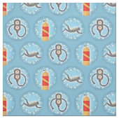 Scuba Diving Pattern - Cute Scuba Theme Stof (Swatch)