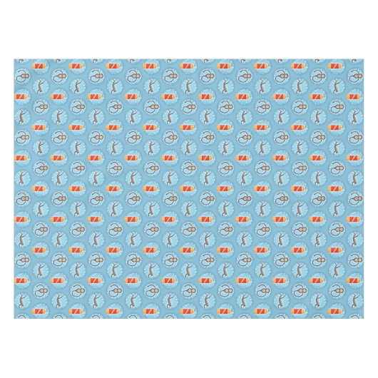 Scuba Diving Pattern - Cute Scuba Theme Tafelkleed (Voorkant (Horizontaal))