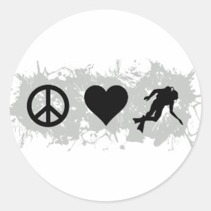 Scuba Diving Ronde Sticker