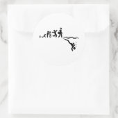 Scuba Diving Ronde Sticker (Tas)