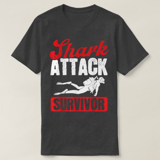Scuba Diving s Shark Attack Survivor Scuba Diver T-shirt (Design voorkant)