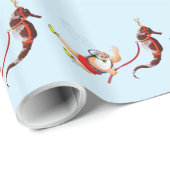 Scuba Diving Santa Claus Cadeaupapier (Rol Hoek)