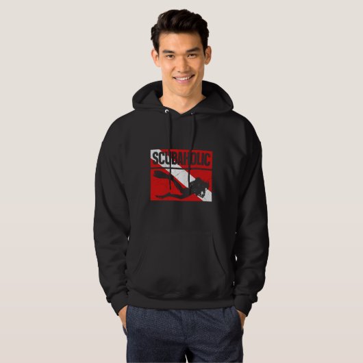 Scuba Diving Scuba Diver Scubaholic Dive Vlag Hoodie (Voorkant volledig)