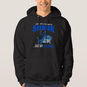 Scuba Diving Shark Buddy Deep Zee Diving Snorkelin Hoodie
