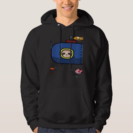 Scuba Diving Snorkeling Sloth Lazy Tired Dive Slee Hoodie (Voorkant)