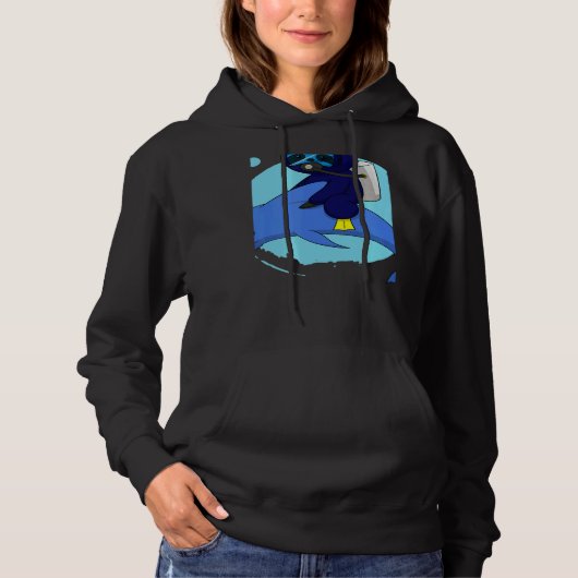 Scuba Diving Snorkeling Sloth Lazy Tired Dive Slee Hoodie (Voorkant)
