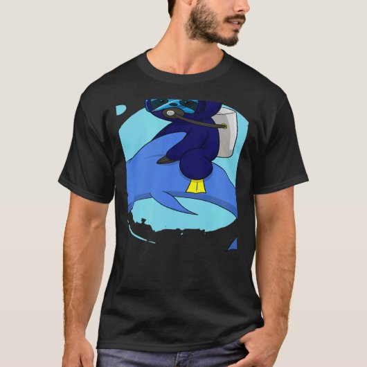 Scuba Diving Snorkeling Sloth Lazy Tired Dive Slee T-shirt (Voorkant)