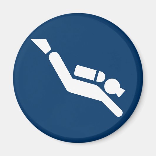 Scuba Diving Symbol Magnet (Voorkant)