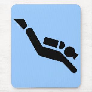 Scuba Diving Symbol Mousepad Muismat