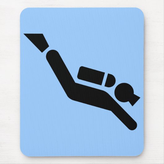 Scuba Diving Symbol Mousepad Muismat (Voorkant)