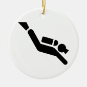 Scuba Diving Symbol Ornament (Voorkant)