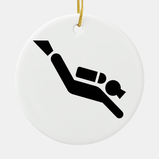 Scuba Diving Symbol Ornament (Voorkant)