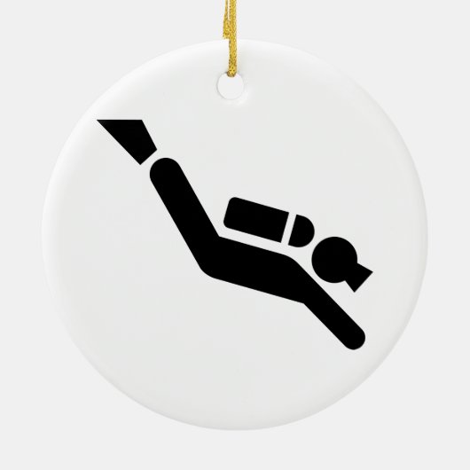 Scuba Diving Symbol Ornament (Achterkant)