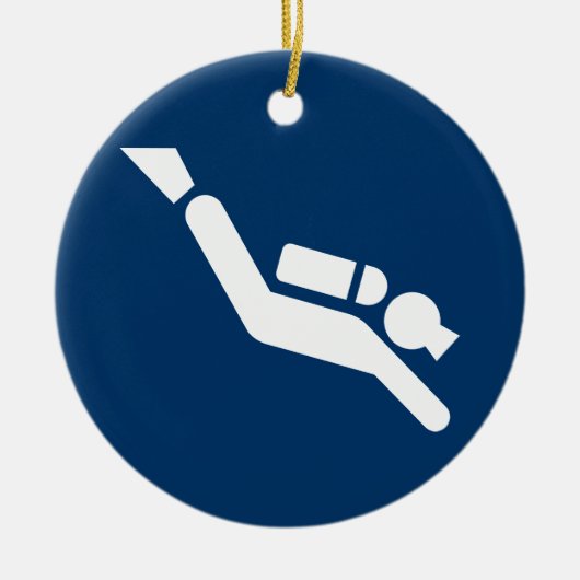 Scuba Diving Symbol Ornament (Voorkant)