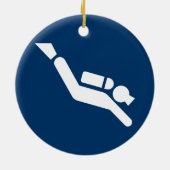 Scuba Diving Symbol Ornament (Achterkant)