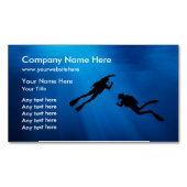 Scuba Diving Thema Magnetisch Visitekaartje (Voorkant)