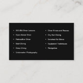 Scuba Diving Thema Visitekaartje (Achterkant)