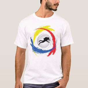Scuba Diving Tricolor Emblem T-shirt